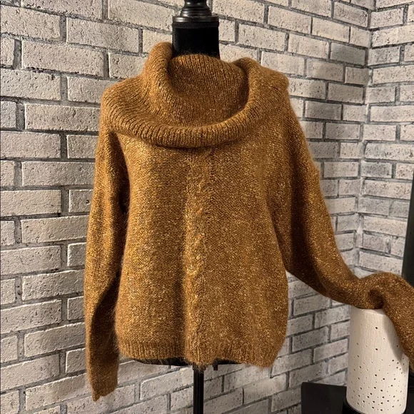 Evan Picone Brown Cowl Neck Sweater - Picture 6 of 9